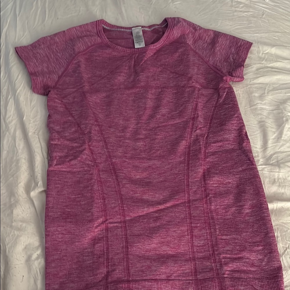 Pink Short Sleeve Athletic Top